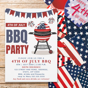 Invitación 4th of July BBQ - Independence Day Party