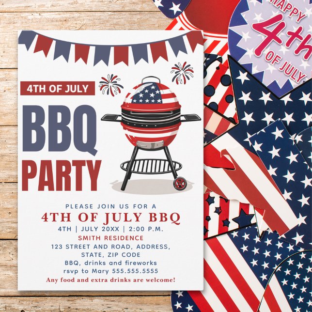 Invitación 4th of July BBQ - Independence Day Party (Subido por el creador)