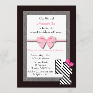 Invitación 4to cumpleaños de las niñas