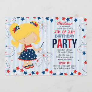 Invitación 4to de la fiesta de cumpleaños de julio para los