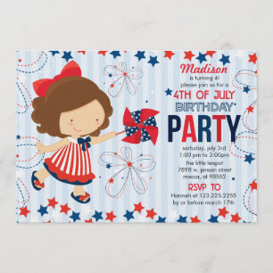 Invitación 4to de la fiesta de cumpleaños de julio para los