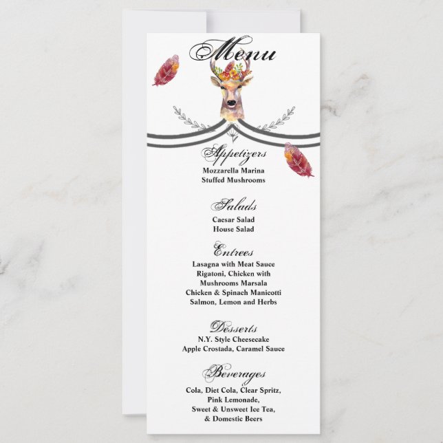 Invitación 4x9.25 Cartas de menú Xsolids mantener su forma (Anverso)