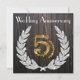 Invitación 5º Aniversario de Boda Diamante Laurel 