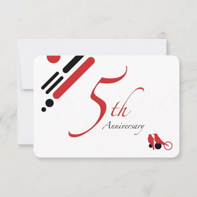 Invitación 5º Aniversario (mod birds) (Anverso)