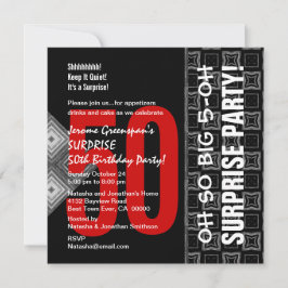Invitación 50ª sorpresa Diagonal negro y rojo V03