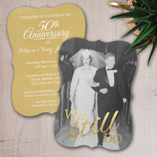 Invitación 50º Aniversario de Boda con Foto - Aún lo Hacemos