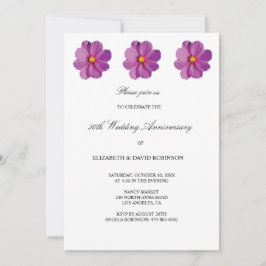 Invitación 50º aniversario de boda de flores