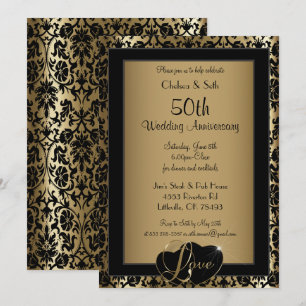 Invitación 50º Aniversario de Bodas de Oro Amor