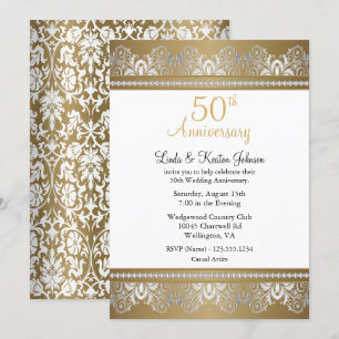 Invitación 50º Aniversario de Bodas de Oro Texto de bricola