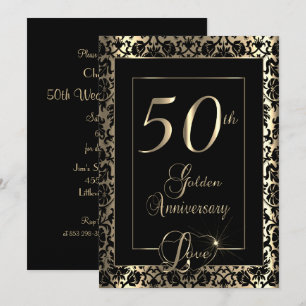 Invitación 50º Aniversario de Bodas de Oro Texto de bricola