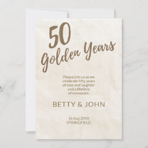 Invitación 50º Aniversario de Bodas – Foto Marfil Lino