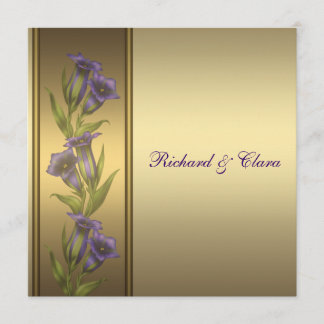 Invitación 50º Aniversario de Bodas Violetas Purpúreas