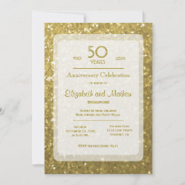 Invitación 50º Aniversario | Purpurina Dorada