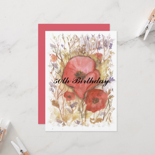 Invitación 50.ª amapola roja (Anverso/Reverso In Situ)
