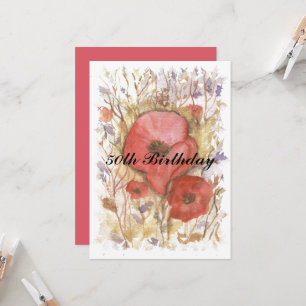 Invitación 50.ª amapola roja