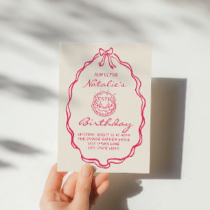 Invitación 50.ª Coqueta Rosa De Mano De Ojo Cincuenta Años