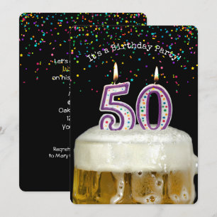 Invitación 50.ª Fiesta de Cervezas de Cumpleaños