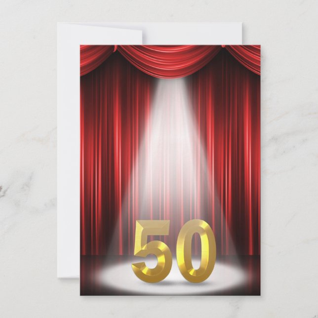 Invitación 50.ª fiesta de cumpleaños (Anverso)