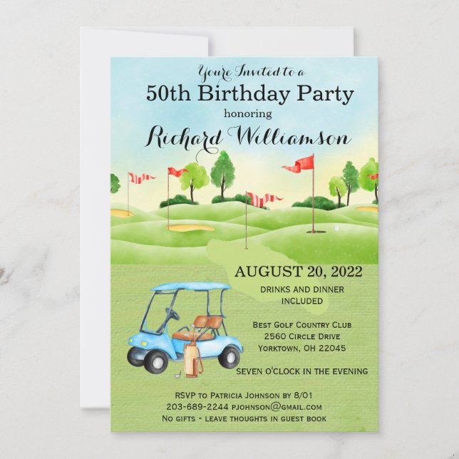 Invitación 50.ª Fiesta de Cumpleaños (Anverso)