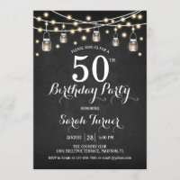 50.ª fiesta de cumpleaños - Chalkboard