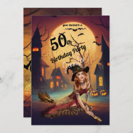 Invitación 50.ª fiesta de cumpleaños de Halloween