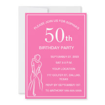 50.ª fiesta de cumpleaños Golfer Pink Ladies Golf 