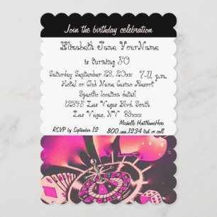 Invitación 50.ª fiesta de cumpleaños Las Vegas