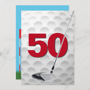 Invitación 50.ª Fiesta Temática de Golf de Cumpleaños