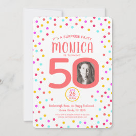 Invitación 50.ª foto personalizado viviendo el cumpleaños del