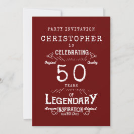 Invitación 50.ª Leyenda Legendaria de añada roja