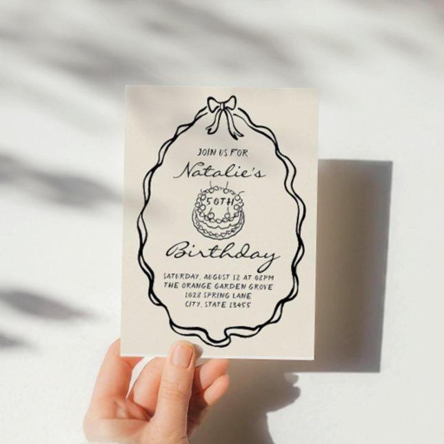 Invitación 50.ª Mano De Vestido Coqueta Cincuenta Años (Subido por el creador)