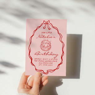 Invitación 50.ª Mano De Vestido Coqueta Cincuenta Años