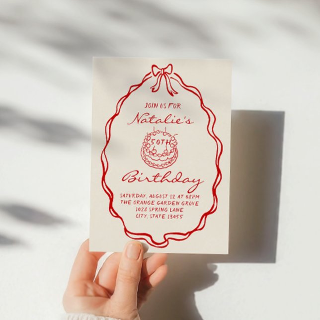 Invitación 50.ª Mano De Vestido Coqueta Cincuenta Años (Subido por el creador)