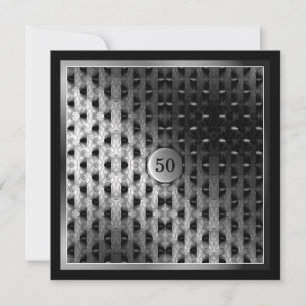 Invitación 50.ª obra de arte de plata negra