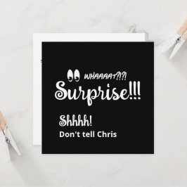 Invitación 50.ª sorpresa fiesta de cumpleaños divertida blanc