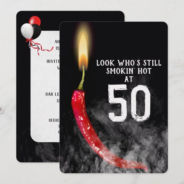 Invitación 50.ª Vela Red Hot Pepper (Anverso / Reverso)