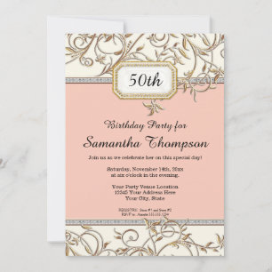 Invitación 50.º 50 Aniversario del Día del Oro Rosa