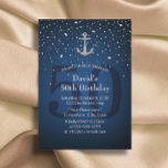 Invitación 50.º Ancla Azul y Plata de la Marina del Partido d<br><div class="desc">Invitaciones a fiestas de cumpleaños número 50 del Ancla Azul y Plata de la Marina Náutica.</div>