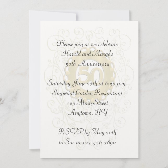 Invitación 50.º aniversario (Anverso)