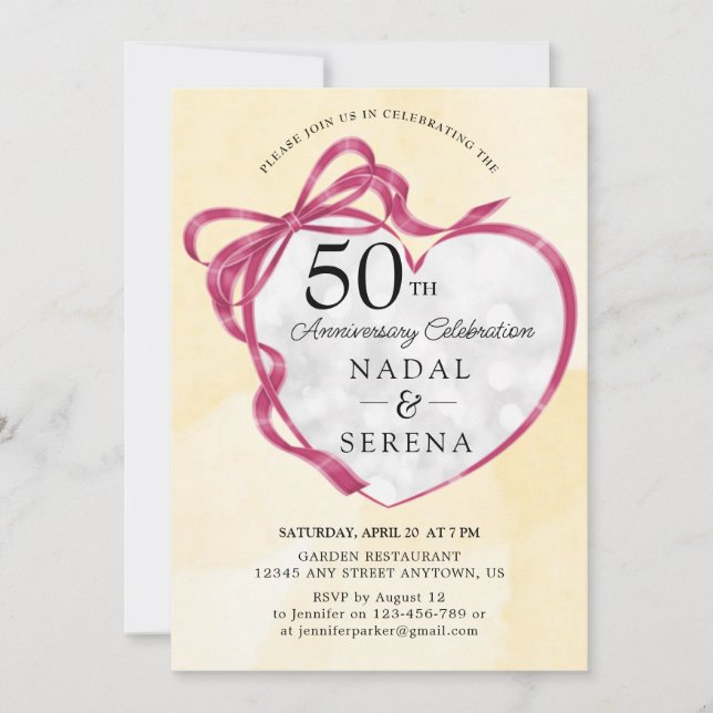 Invitación 50.º Aniversario Boda (Anverso)