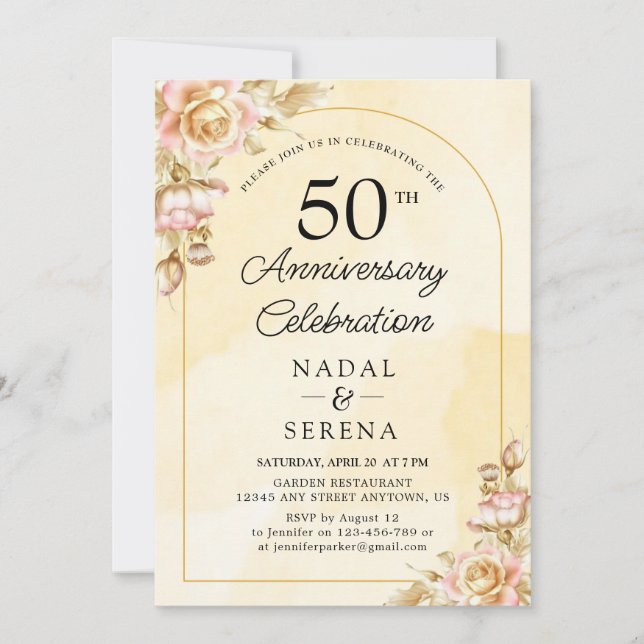 Invitación 50.º Aniversario Boda (Anverso)