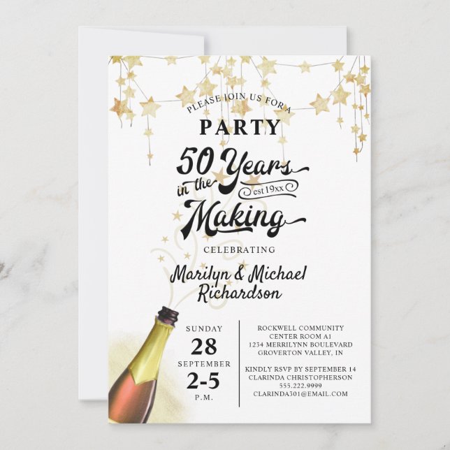 Invitación 50.º Aniversario Boda (Anverso)