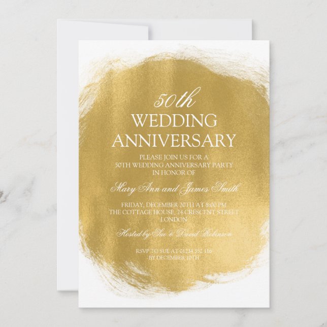 Invitación 50.º Aniversario Boda (Anverso)
