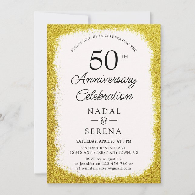 Invitación 50.º Aniversario Boda (Anverso)