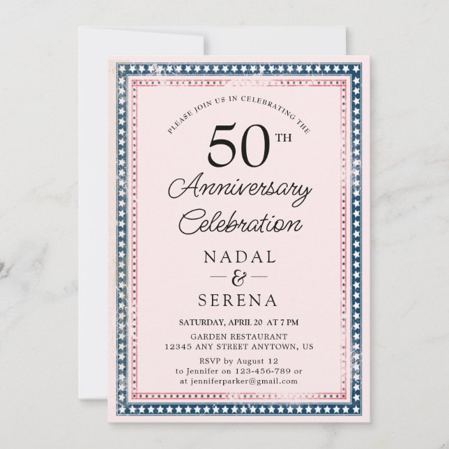 Invitación 50.º Aniversario Boda (Anverso)