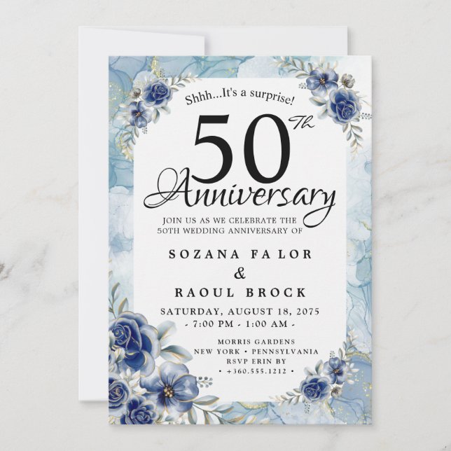 Invitación 50.º Aniversario Boda (Anverso)