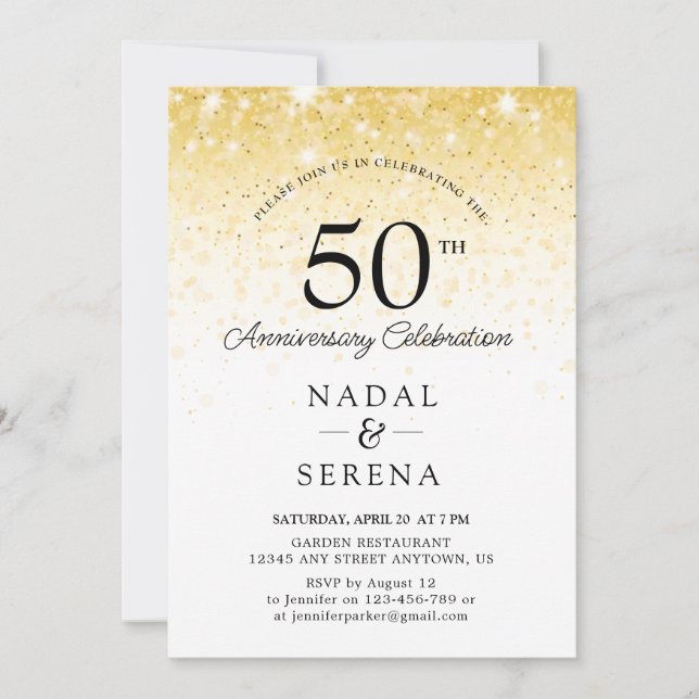 Invitación 50.º Aniversario Boda (Anverso)