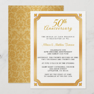 Invitación 50.º Aniversario Boda de Oro