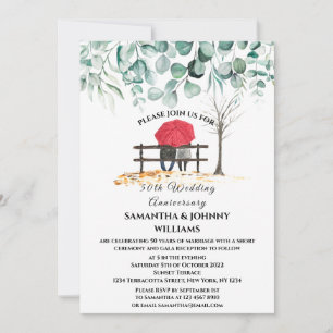 Invitación 50.º aniversario Boda Eucalyptus Botánico
