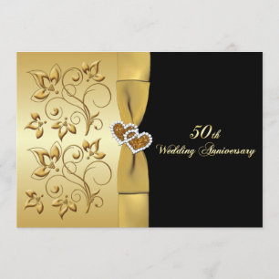 Invitación 50.º aniversario Boda invitado corazón